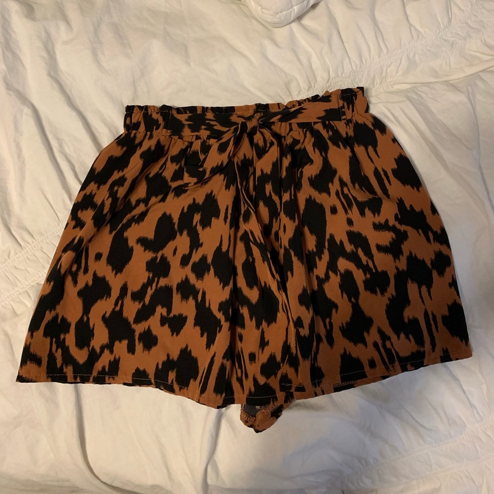 Cheetah print shorts